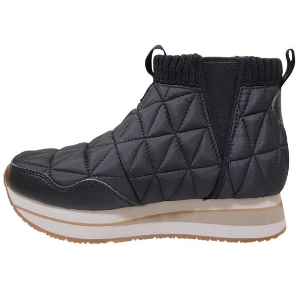 Teva Women Slip On Ankle Booties ReEmber Mid Platform Size US 6 Black Woven - Picture 4 of 6